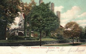 Vintage Postcard View of P. L. McClymonds Residence Massillion Ohio OH