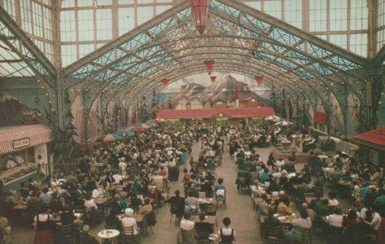 Biergarten German Beer Garden Hot Dog Stand Great Yarmouth Norfolk Postcard