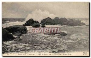 Old Postcard Roscoff Blade Effect oux Brisants I & # 39lle Batz