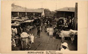 PC CPA SINGAPORE, THE MARKET PLACE, VINTAGE POSTCARD (b4309)