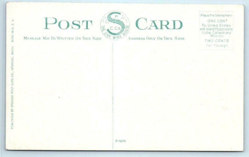 SPOKANE, Washington WA ~ North Central HIGH SCHOOL c 1910s   Postcard