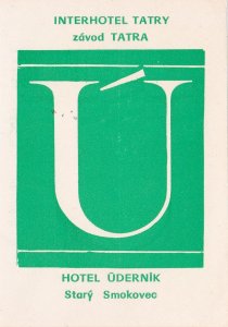 Czechoslovakia Stary Sokovec Hotel Udernik Vintage Luggage Label sk3608