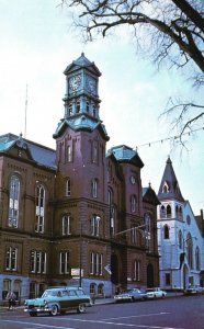 Postcard City Hall District Historical Building Main St. Haverhill Massachusetts