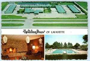 LAFAYETTE, Louisiana LA ~ Roadside HOLIDAY INN Pool 1974 ~ 4x6 Postcard