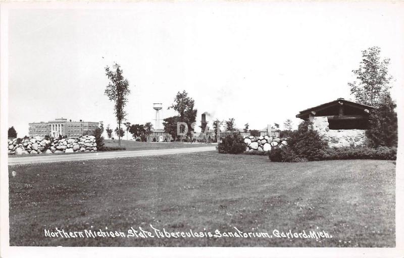 C43/ Gaylord Michigan Mi Real Photo RPPC Postcard c40s Tuberculosis Santarium 16