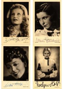 CINÉMA MOVIE FILM STARS FEMMES (Female) with AUTOGRAPHS 43 CPA