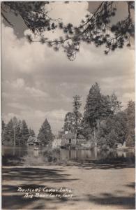 California Ca Real Photo RPPC Postcard 40s BIG BEAR LAKE Bartletts Cedar Lake 18