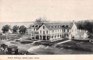 Spirit Lake Iowa Hotel Orleans Vintage Postcard AA19605