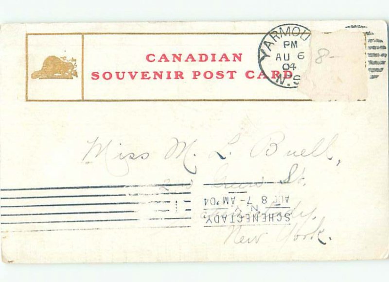 1904 TWO VIEWS ON ONE POSTCARD Yarmouth Nova Scotia NS AF4895