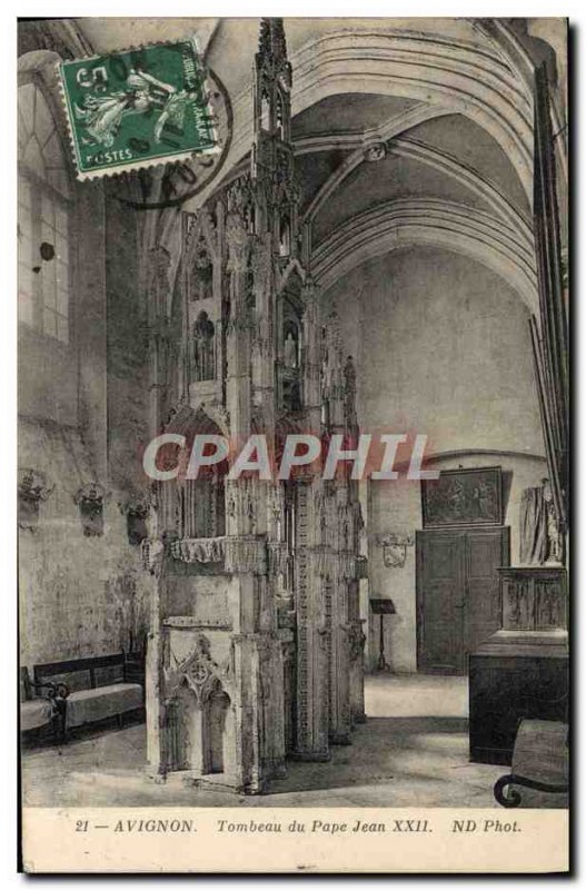 Old Postcard From Avignon Pope John XXII Tomb