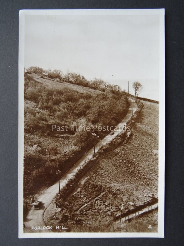 Somerset PORLOCK HILL - Old RP Postcard by R.A. Postcards Ltd