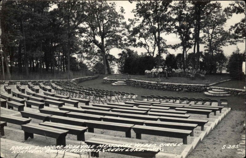 Green Lake Wisconsin WI Northern Baptist Assembly Vesper Circle Real Photo PC