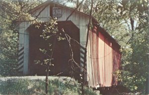 Licking County Ohio Covered Bridge 35-45-01 Otter Creek Chrome Postcard Unused