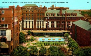 C 1910-20 Hotel De Soto Court, Savannah, GA Postcard F80