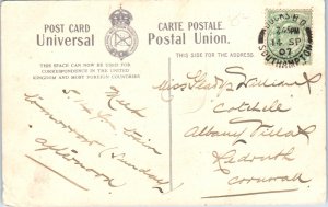 1907 R. M. S. P. Amazon Royal Mail Steam Ship Interior View Dining Room Postcard