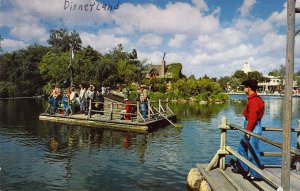 Disneyland  1973, Tom Sawyer's Island, Message, Old Postcard