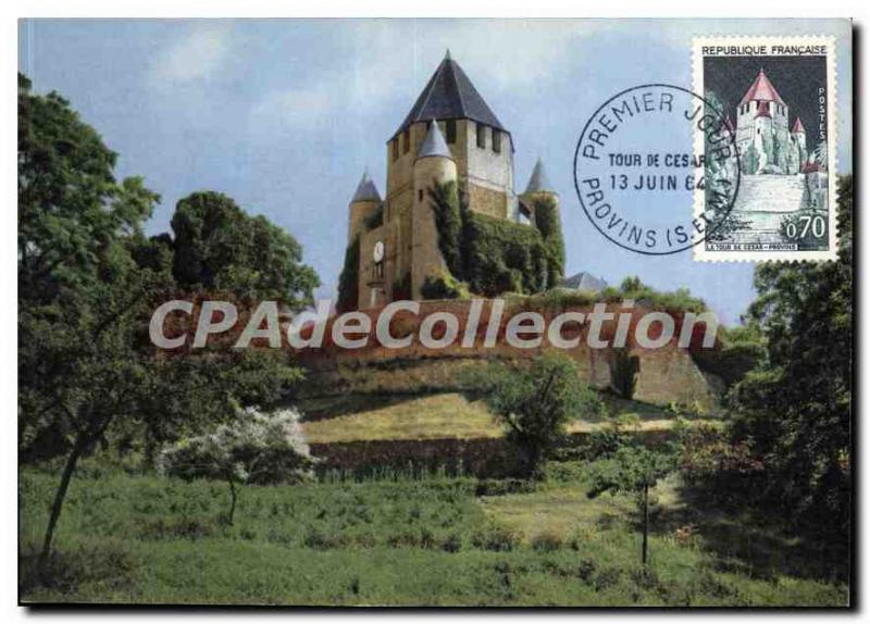 Modern Postcard Provins (S & M) La Tour Cesar first day maximum card