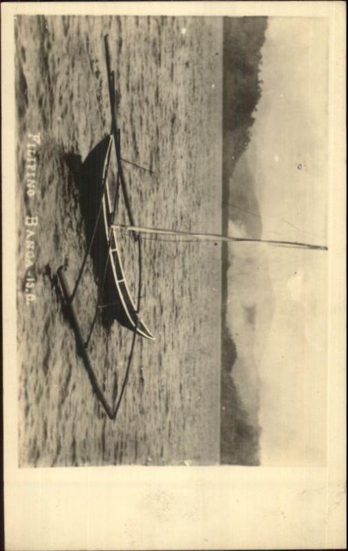 Philippines Filipino Banca Boat c1915-20s Real Photo Postcard