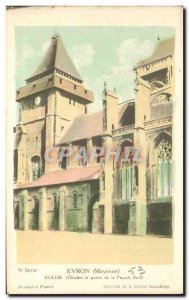 Old Postcard Evron Church