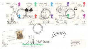 Rupert Fawcett Vintage Fred Daddy Off The Leash Daily Mail Cartoonist Hand Si...