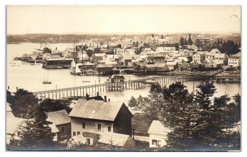 RPPC Boothbay Harbor, Maine Real Photo Postcard