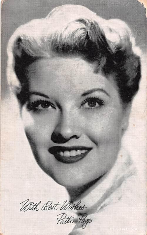 Patti Page Non Postcard Backing Unused wear right top corner