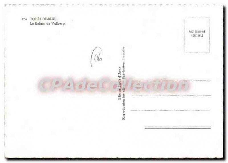 Postcard Old Touet Beuil Valberg Relay