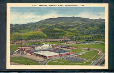 Tennessee colour PC American Bemberg Plant, Elizabethton, unused