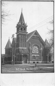 Sheldon Iowa ME Church Real Photo Antique Postcard K54687