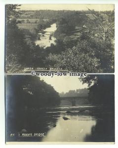 tq0047 - Lancs - Early Views of Lower Hodder and Cromwell Bridge - 2 postcards