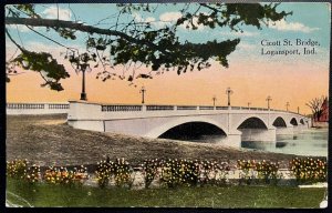 Vintage Postcard 1915 Cicott Bridge, Logansport, Indiana (IN)