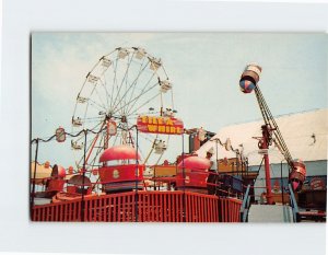 Postcard Kiddie Rides at Nantasket Beach, Hull, Massachusetts