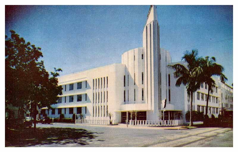 Postcard HOTEL SCENE Miami Beach Florida FL AQ3997