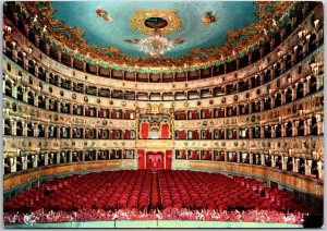 Venezia Interior Of Theater La Fenice Venice Italy Red Chairs Postcard