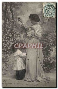 Old Postcard Fantaisie Child Skipping Rope