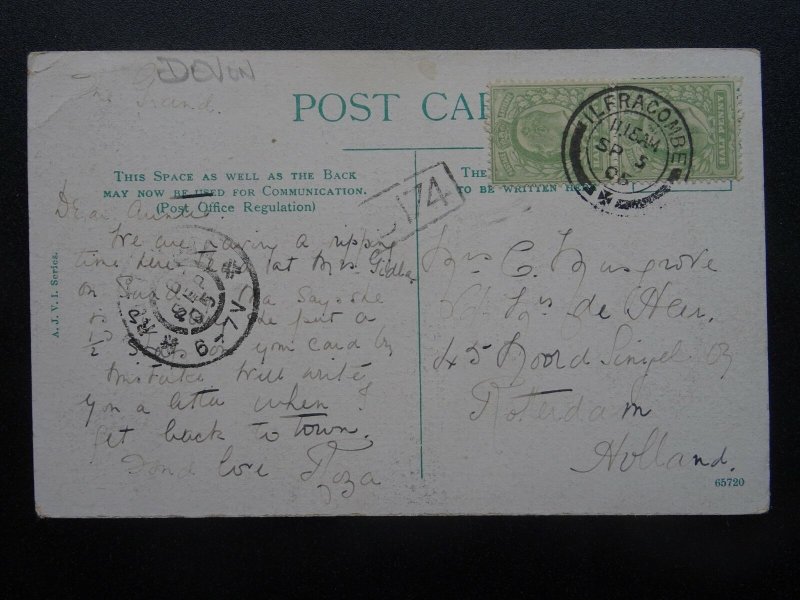 Devon ILFRACOMBE LEE Giddey's Tea House c1905 Postcard by A.J.V.I. Series