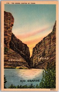 TX-Texas, The Grand Canyon of Texas, Rio Grande, Towering Cliffs, Postcard