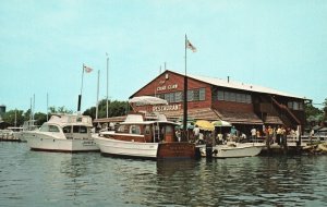 St. Michaels MD-Maryland, Crab Claw Inc. Restaurant Boats, Vintage Postcard