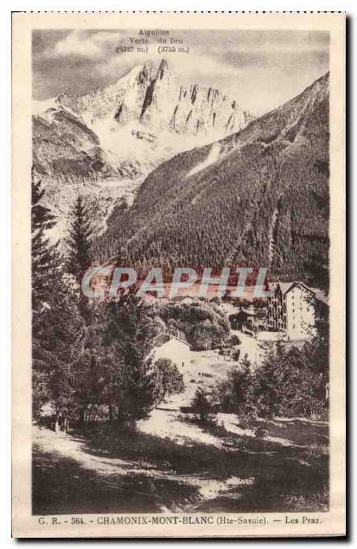 Old Postcard Chamonix Haute Savoie Praz