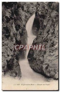 Old Postcard St Gervais Les Bains Cascade From Crepin