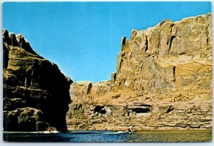 Postcard - The Colorado River, backing up from Glen Canyon Dam - Lake Powell