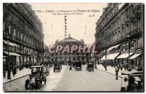 Paris Postcard Old Avenue and the theater & # 39opera