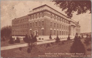 Postcard Soldiers and Sailors Memorial Hospital Masonic Home Utica NY