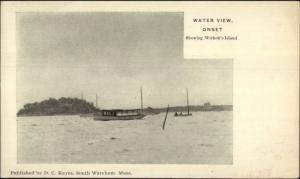 Onset Cape Cod MA Water View - Wickett's Island c1905 Postcard