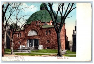 1909 Temple Beth Zion Scene Street Buffalo New York NY Posted Antique Postcard