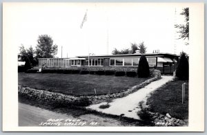 Vtg Spring Valley Illinois IL Boat Club RPPC Real Photo 1950s View Postcard