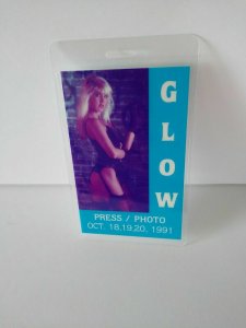 Glow Press Photo Sports Event Pass 1991 Gorgeous Ladies Of Wrestling Hollywood 