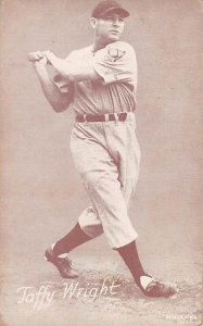 Taffy Wright Baseball Exhibition Card View Postcard Backing 