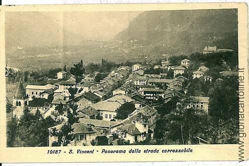 04443 AOSTA VINTAGE POSTCARD: ST. SAINT VINCENT - PANORAMA-