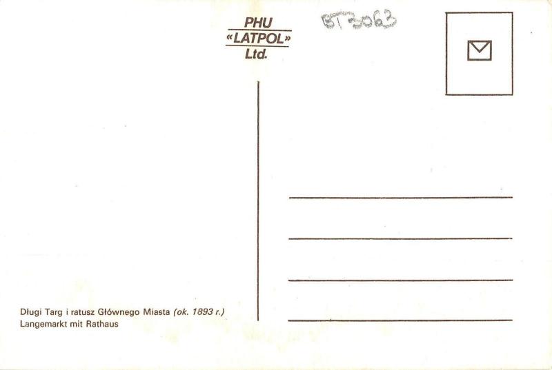 BT3063 Dlugi targ i Ratusz Glownego Miasta langemarkt gdansk danzig Poland
